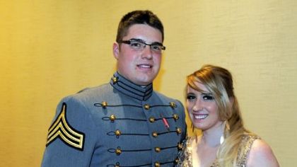 Army Cadet Brad Strimel and Jessica Jurcevich.