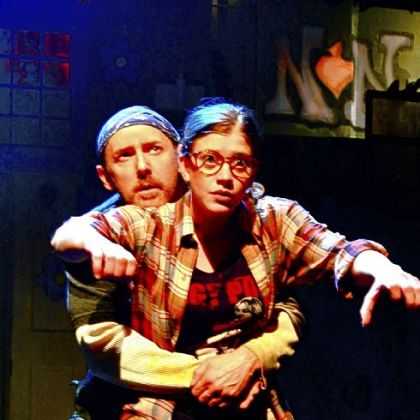 Breakout performer Melinda Helfrich and MVP actor David Whalen as Duck and her dad in "The Monster in the Hall" at City Theatre.