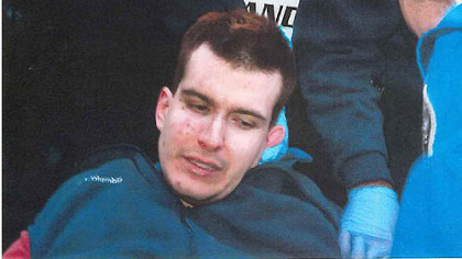 John Shick is subdued by police after an altercation in Portland, Ore., in 2009.  