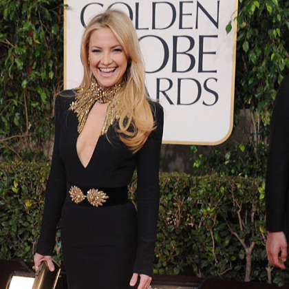 Kate Hudson was among those opting for sleeves at the Golden Globes.
