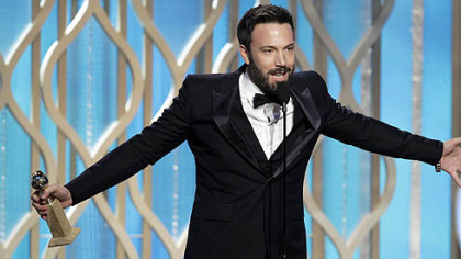 Ben Affleck wins the award for best director for "Argo" during the 70th Annual Golden Globe Awards.
