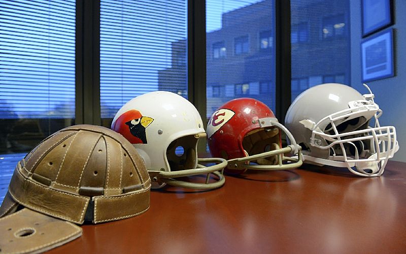test football helmets