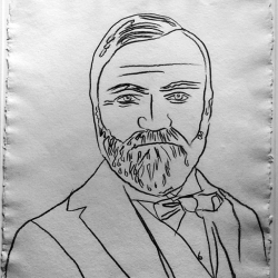 Revealing Andy Warhol's drawing of Andrew Carnegie