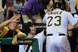 Snider's long homer helps Pirates overpower Brewers, 7-1