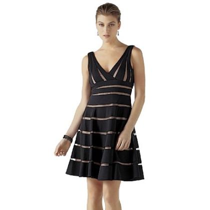 White House Black Line Market's shadow stripe party dress $280.
