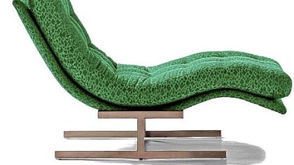 Emerald leopard spot Hug Chaise by Jessica Charles
