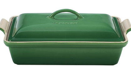 Le Creuset bakeware.

