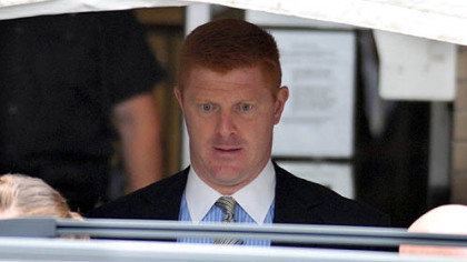 Mike McQueary exits the Centre County Courthouse in June after testifying in the Jerry Sandusky abuse trial.
