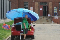 At Pittsburgh polls for primary election: Turnout light, no free hoagies allowed