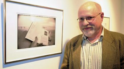 Jim Judkis with his photograph.
