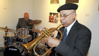 Roger Barbour of the Roger Barbour Trio with Vince Taglieri on drums.