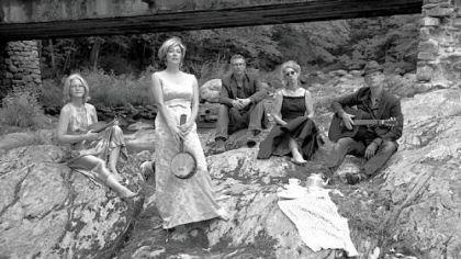 Former Pittsburgher Karl Mullen, right, with his new band, The Wandering Rocks.
