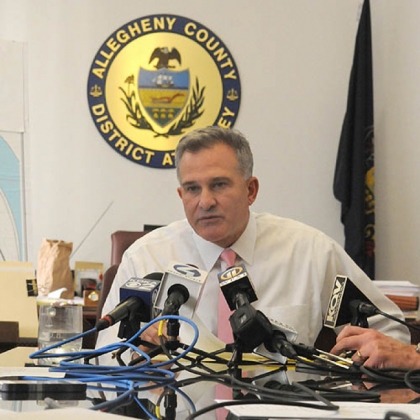 Allegheny County District Attorney Stephen A. Zappala Jr. talks to reporters about his review of the death of Ka'Sandra Wade.