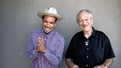 Pedal steel guitarist Ben Harper (left) teams up with blues harmonica great Charlie Musselwhite for "Get Up!", to be released on Jan. 29.