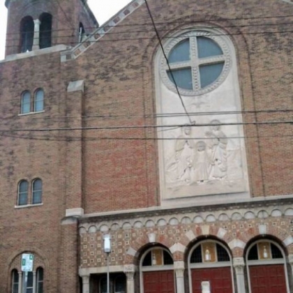 The former Holy Family Roman Catholic Church in Lawrenceville.