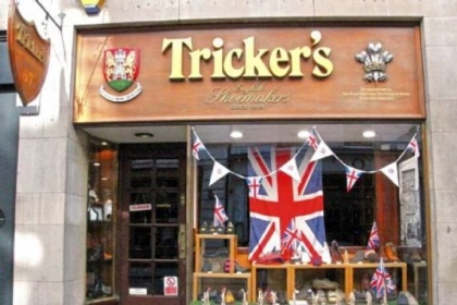 Tricker's in London proudly displays its Royal Warrent.