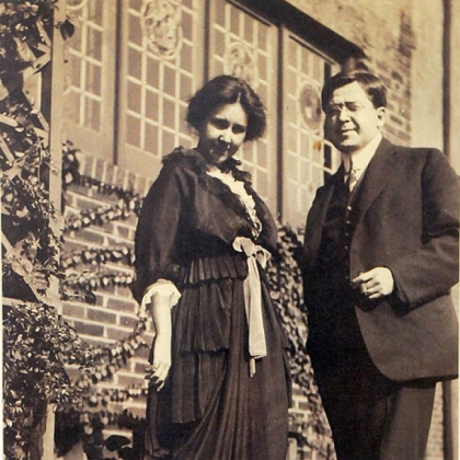 A photograph supplied by David McMunn shows John T. Com&egrave;s and his wife.