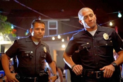 Michael Pena and Jake Gyllenhaal are partners walking the beat in "End of Watch."