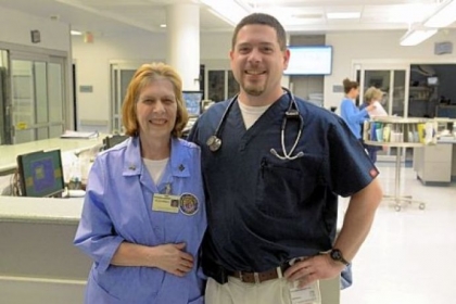 Stephen Heirendt, who started his career as a volunteer emergency medical technician and eventually completed medical school, is working at Canonsburg General Hospital, the same hospital where his mother, Barbara Heirendt, has been a volunteer for years.