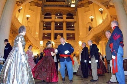 Dancers wore period dress for the 2012 Civil War Ball.