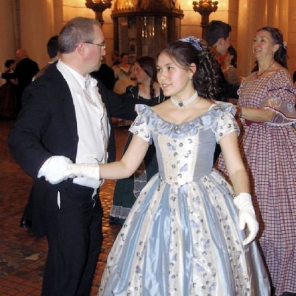 A lady and gentleman from last year's ball.