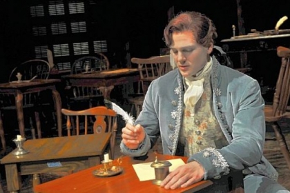 Keith Hines plays Thomas Jefferson in the Pittsburgh Public Theater production of the musical "1776."