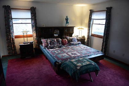 The master bedroom has a large walk-in closet and full bath.