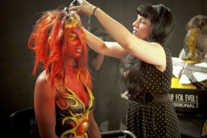 Arnold native Autumn Cook works on her "heroic" model in last week's episode of Syfy's "Face Off."