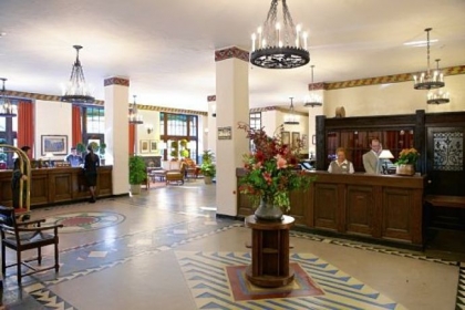 The lobby of The Ahwahnee.