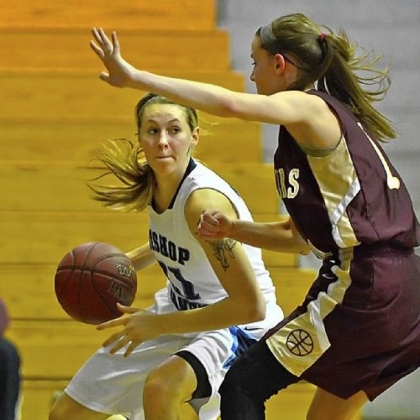 Bishop Canevin's Erin Waskowiak drives to the basket against Chartiers-Houston Monday night in a Class AA girls basketball game.