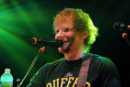 Ed Sheeran on stage last night at Stage AE on the North Shore.