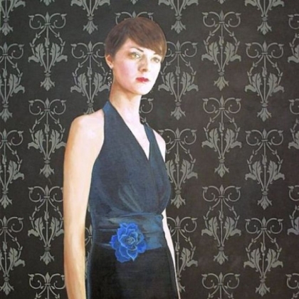 Portrait of Laura Miller, "Secret Agent L" behind the international kindness movement, by Sonja Sweterlitsch.