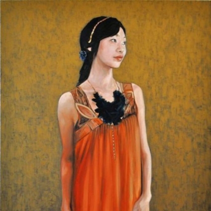 Portrait of Nami Ogawa, co-founder and fashion designer for Zeto's Collections, by Sonja Sweterlitsch.