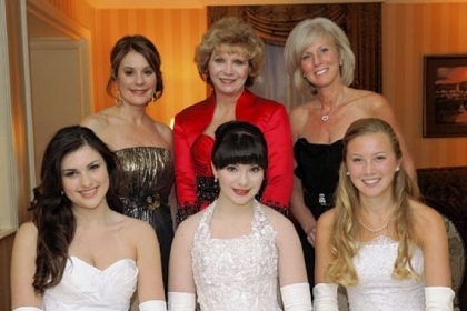 Debs and their committee member mothers: Olivia with Rosemary Loevner, Julia with Betsy Teti and Sydney with Sandy Mordoh.