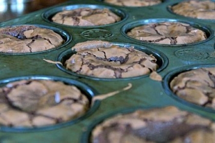 Nutella Molten Lava Cakes just out of the oven.