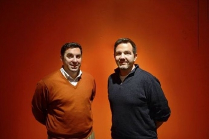 Matt Gaston, left, and Mike Capsambelis are the founders of Awesome Pittsburgh, a group that gives away $1,000 monthly to organizations with good ideas.