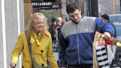 Rachel Danko of Okemos, Mich., and her fiancee, Joshua Krier of Royal Oak, Mich., celebrated Christmas with Joshua's family and did their last-minute shopping on Walnut Street in Shadyside.