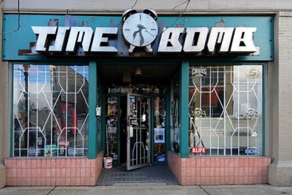 Brian Brick, owner of the Time Bomb shop in Shadyside was surprised to learn a backpack with a logo from his shop left at a bus stop caused a bomb squad response. He first used the name for his school band in the early 90s, and brought it to his South Highland Ave. shop. His shop selling clothing items emblazoned with a variety of Time Bomb logos.