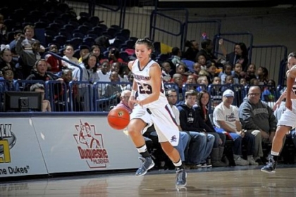 Baldwin High School grad Belma Nurkic is averaging 8.2 points per game for Duquesne this season.