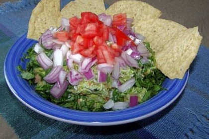 Kicked Up Guacamole with Lump Crabmeat: a super snack