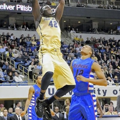 Pitt's Talib Zanna (42) has gone through somewhat of a slump in Big East play as his scoring average has dipped from 13.1 points per game to 8.3 per game in conference games.