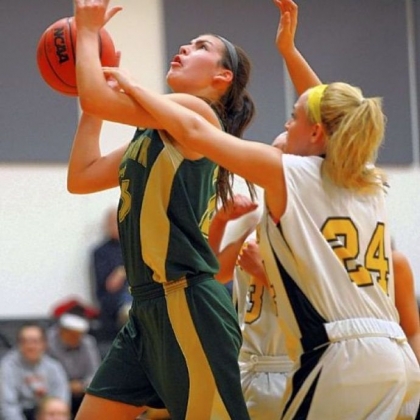 Blackhawk's Courtney Vannoy (with ball) is one of five starters averaging doubled digits in scoring.