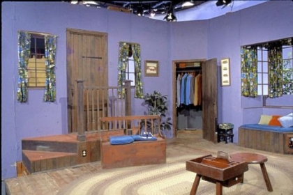 "Mister Rogers' Neighborhood" living room set, part of "1968: The Year That Rocked America."