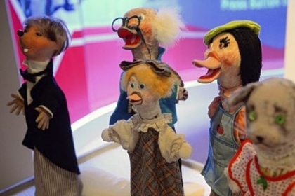 Puppets used in a 1968 "Mister Rogers' Neighborhood" show.