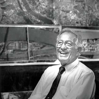 Jack Buncher in his Squirrel Hill office in 1991.
