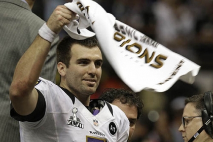 Ravens quarterback Joe Flacco after defeating the San Francisco 49ers in Super Bowl XLVII.