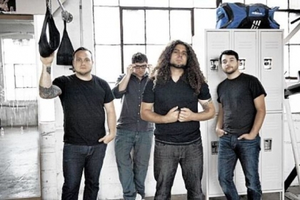 Coheed and Cambria: Travis Stever, Josh Eppard, Claudio Sanchez and Zach Cooper.