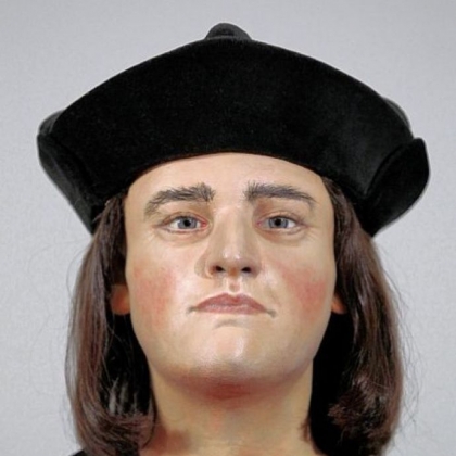 A facial reconstruction of King Richard III was unveiled Tuesday at the Society of Antiquaries in London.