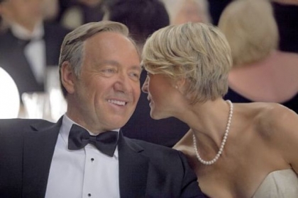 Kevin Spacey and Robin Wright star in "House of Cards."