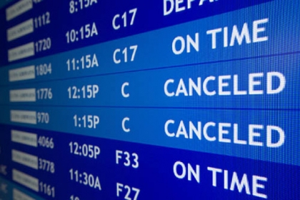 Two flights to Boston are listed as canceled at Philadelphia International Airport on Friday.